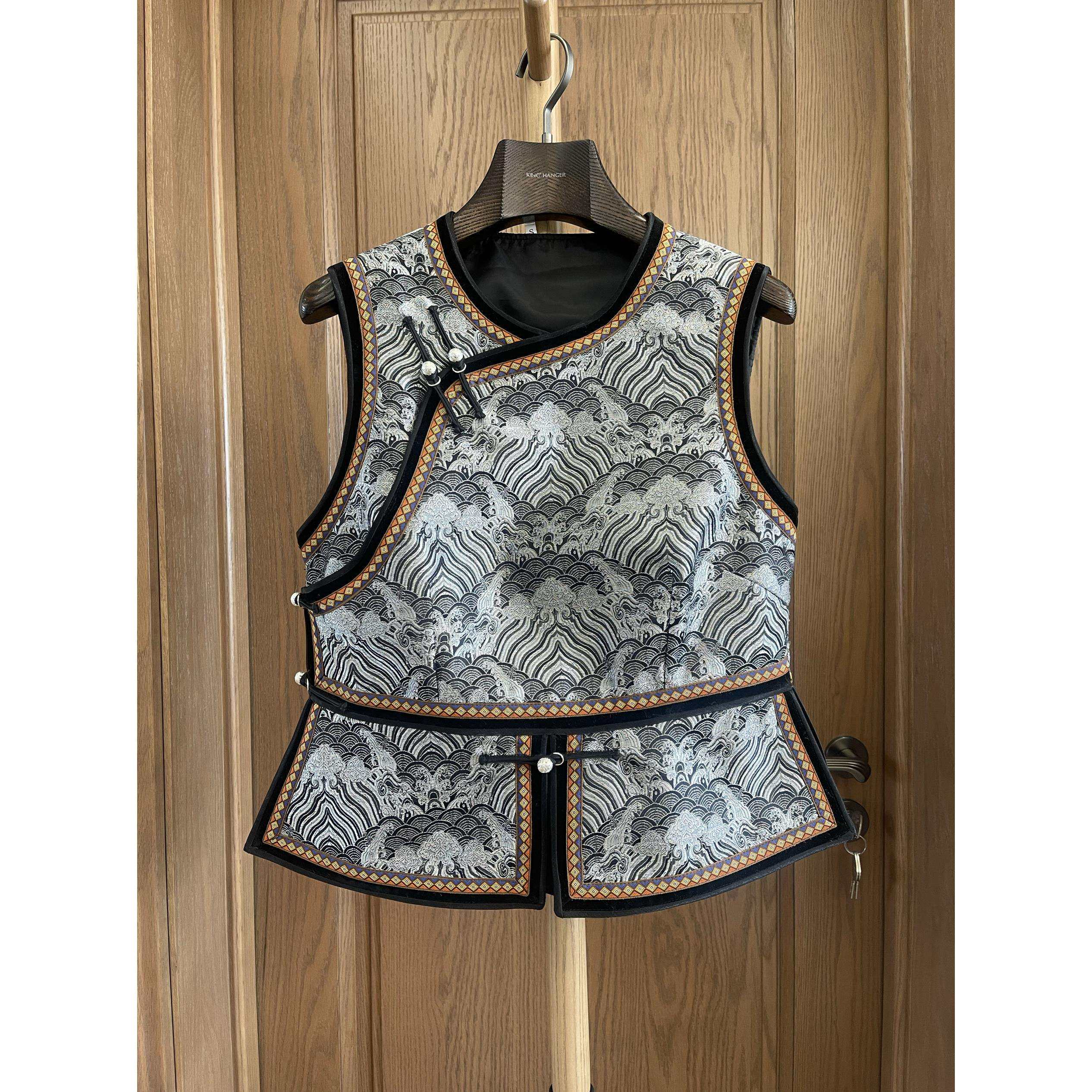 蒙古袍日常款女款坎肩手工马甲民族服饰民族风舞台表演出服新品