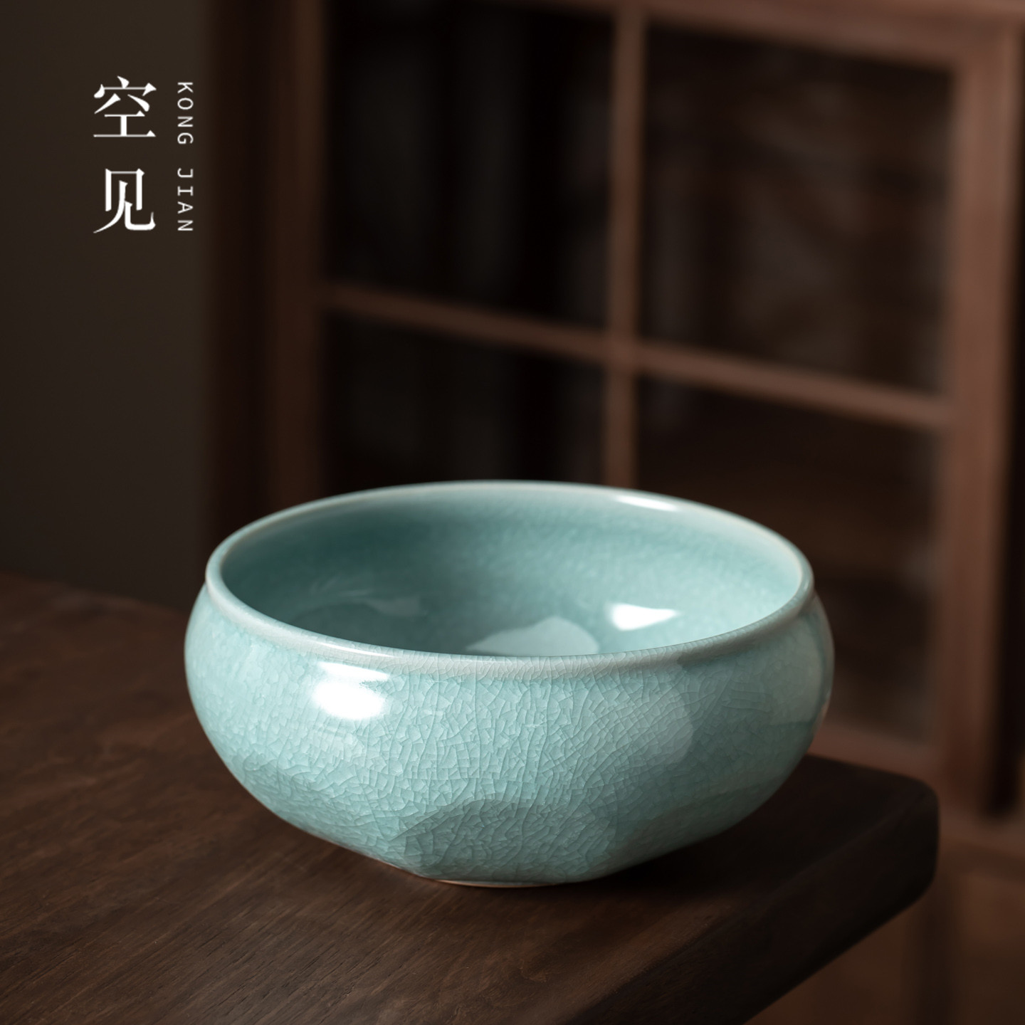冰裂汝窑陶瓷茶洗特大号家用水洗茶洗水盂建水茶渣缸功夫茶具配件