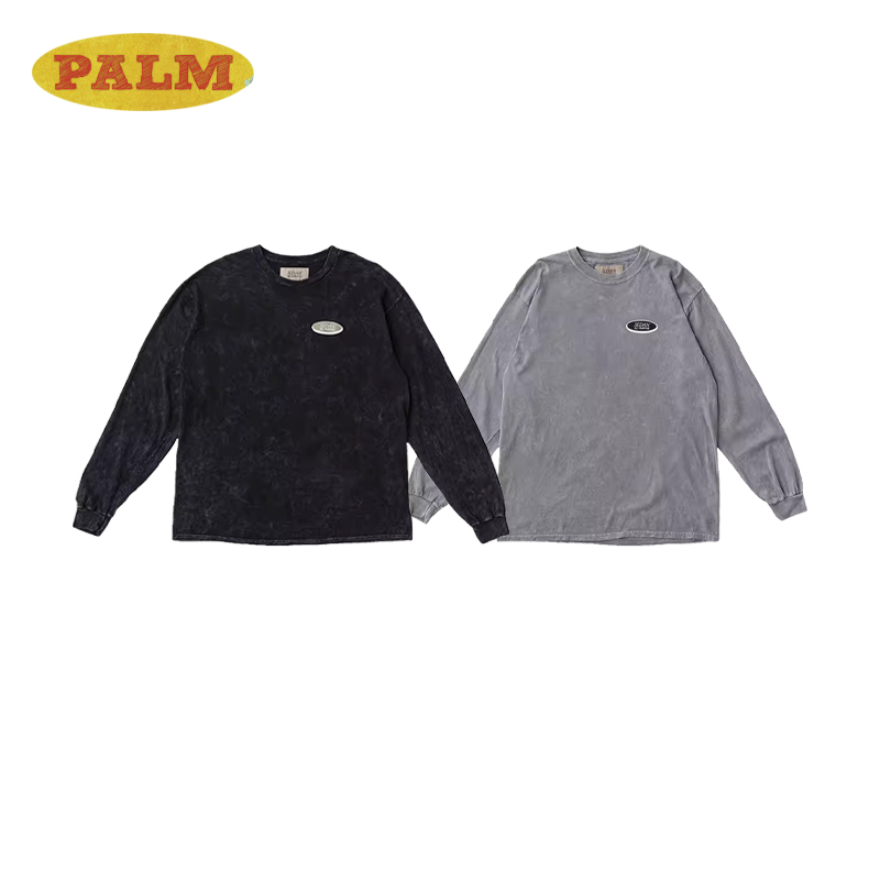 SEDAN ALL-PURPOSE Oval Logo Mineral Wash L/S Tee水洗长袖T恤