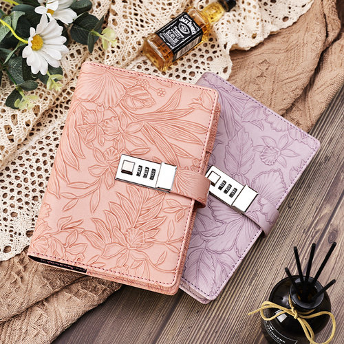 密码本B6带锁压印定制logo