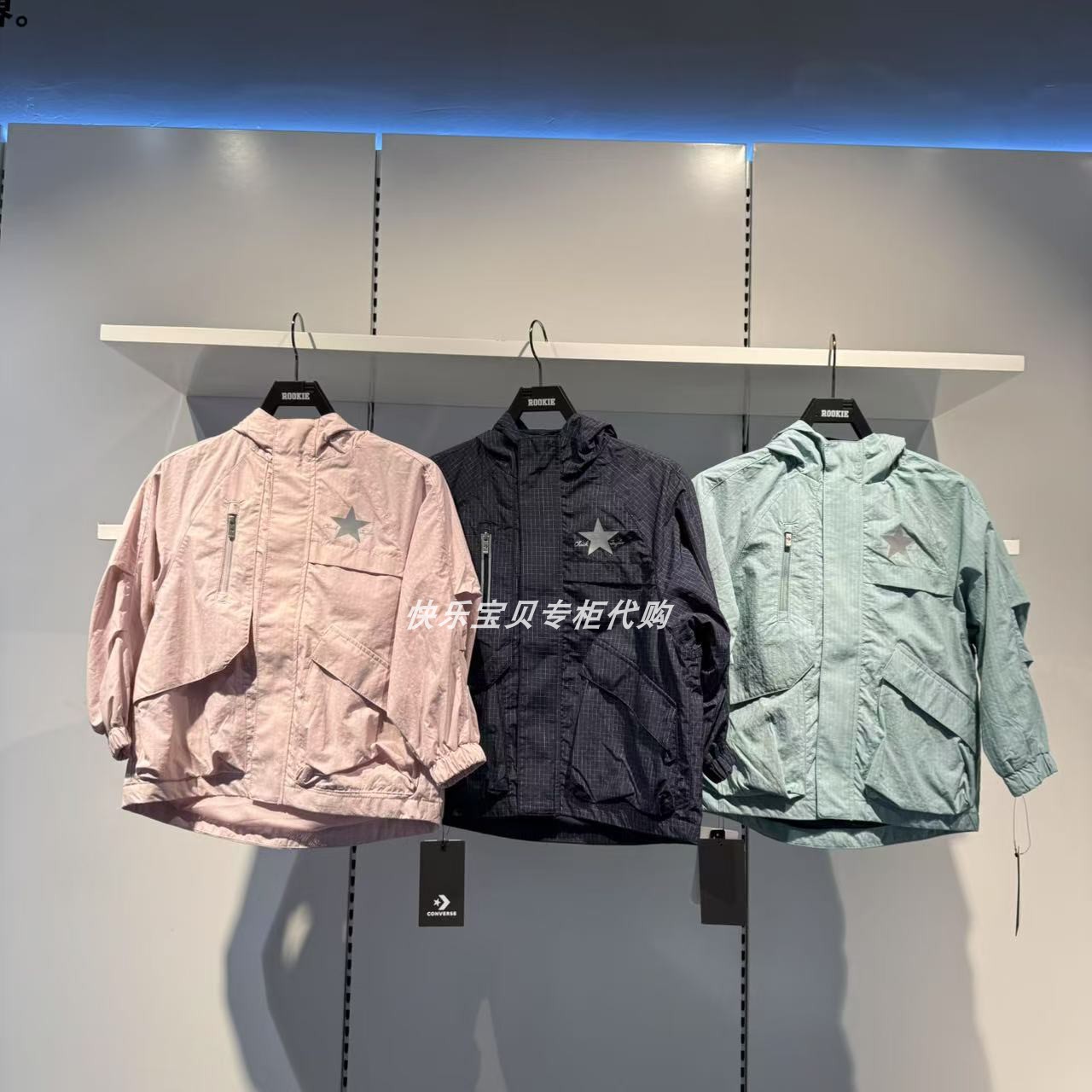 CONVERSE匡威正品25春款男女儿童格子布薄外套休闲风衣CV2512688