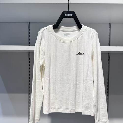 Levi's李维斯童装26新款百搭圆领修身弹力打底T女童纯色LV2632060