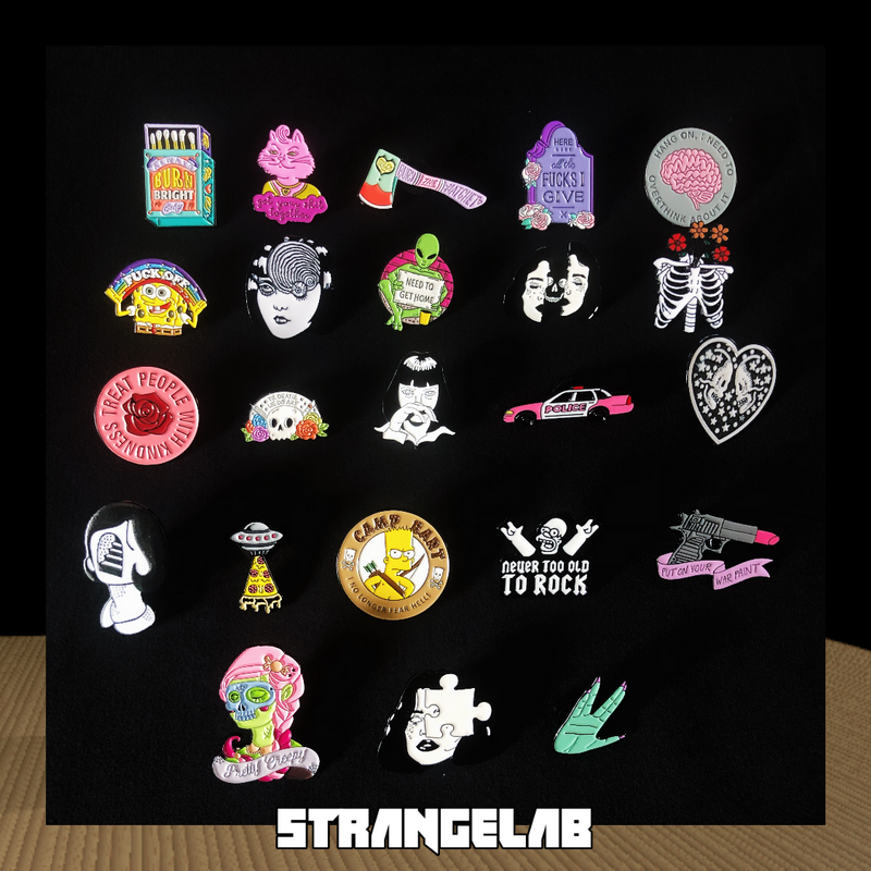 小众暗黑朋克滴胶胸针