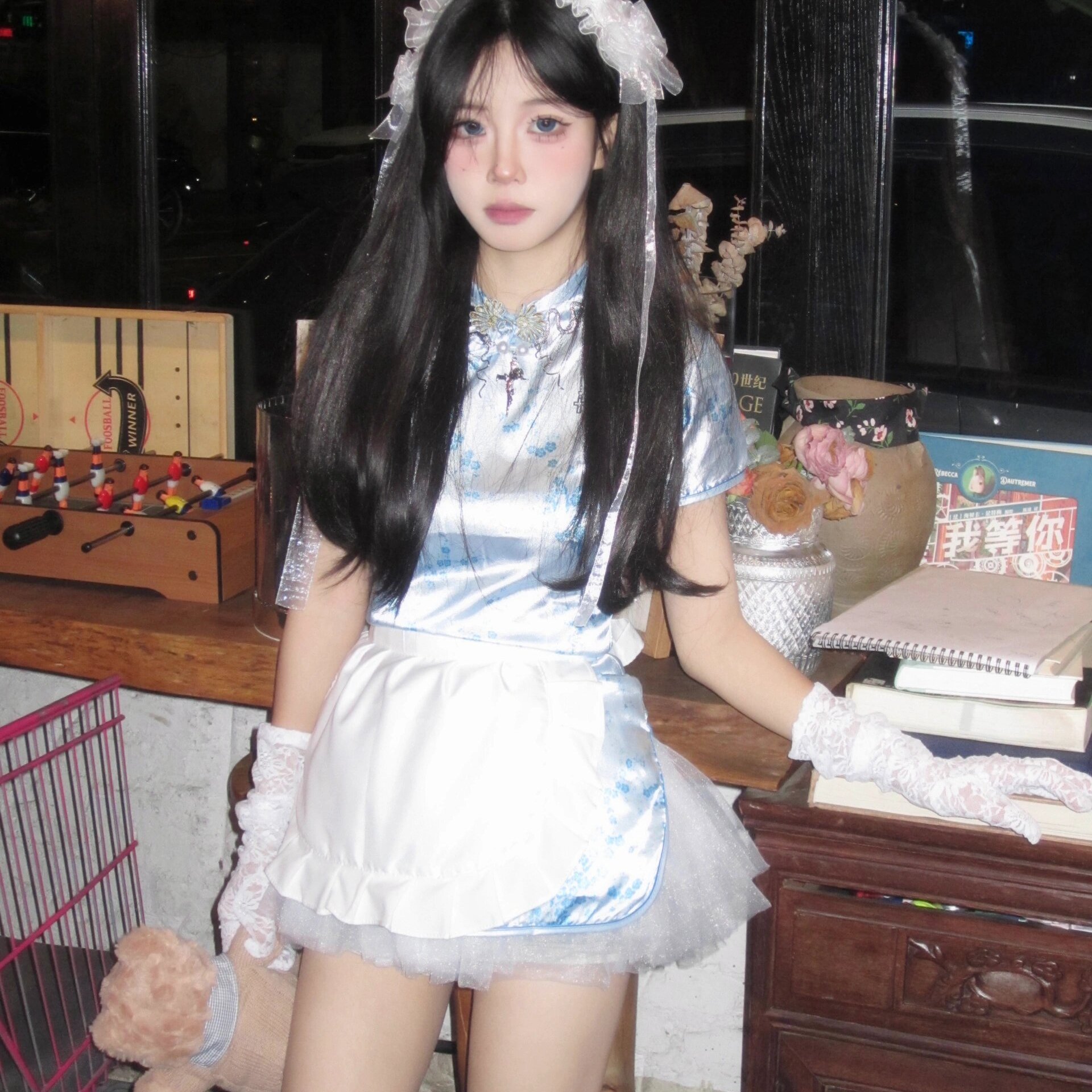 万圣节COS中华小厨娘新中式旗袍