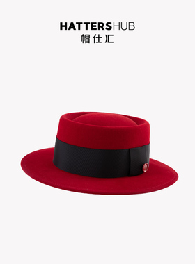 帽仕汇HATTERSHUB 100%兔毛轻奢BOATER礼帽