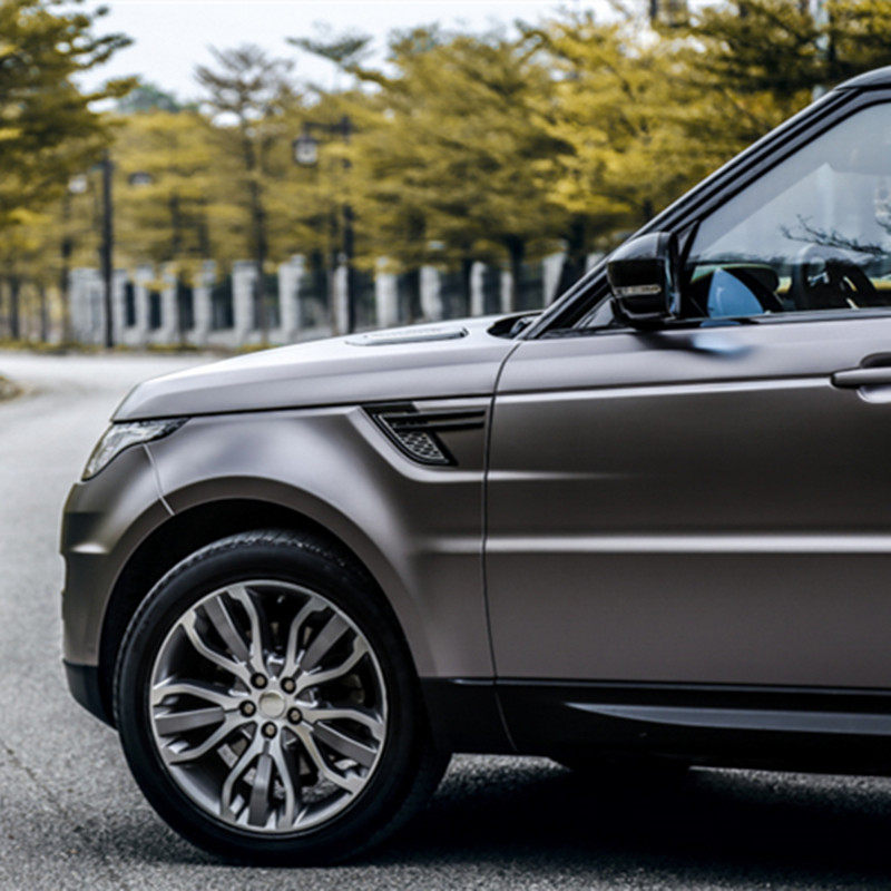 电光金属棕灰钛灰碳灰战斗灰改色膜 粉哑光车膜宝马整车贴膜