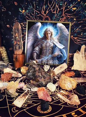 七大天使汉尼尔祭坛画像照片框画Archangel Haniel装饰画挂画摆件