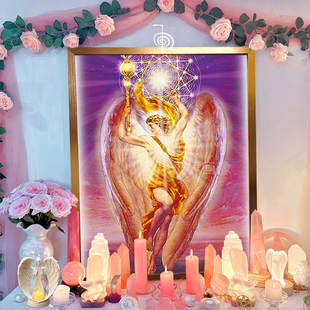 大天使约菲尔Jophiel画像丰盛富裕挂画祭坛仪式灵气冥想画装饰画