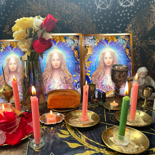 OPAL猫眼石水晶天使画像祭坛挂画灵气冥想灵摆照片画丰盛富裕财富