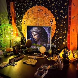 七天使圣德芬画像挂件照片摆件画框Sandalphon灵气装饰画来图定制