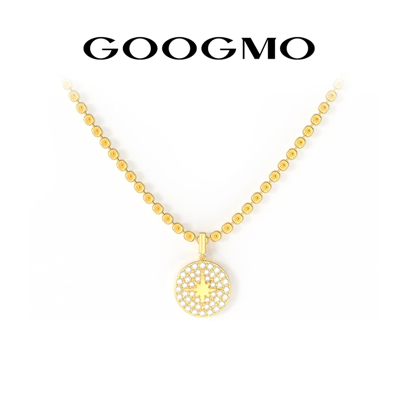 GOOGMO八芒星项链女新款小众设计气质闪耀时尚优雅百搭叠戴锁骨链