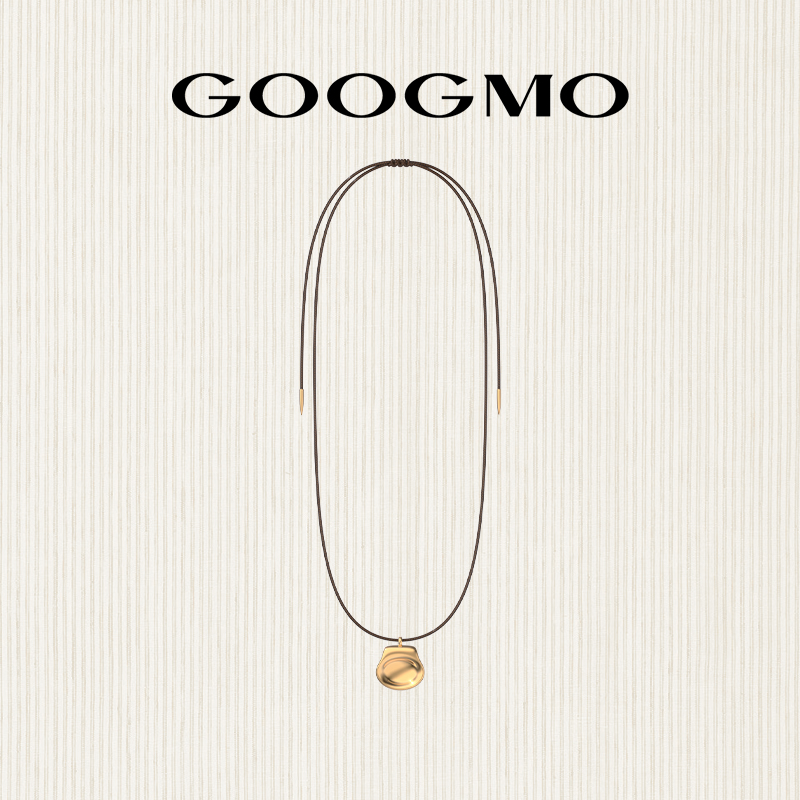 GOOGMO欧若拉系列原创小众设计感项链可调节铜镀18K金吊坠毛衣链