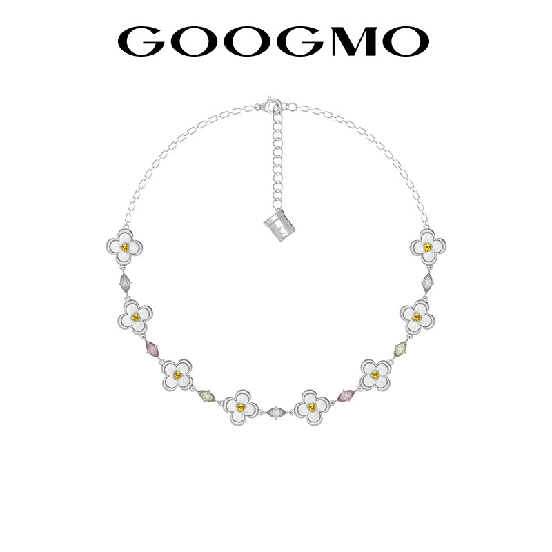 花朵项链GOOGMO仿珍珠女