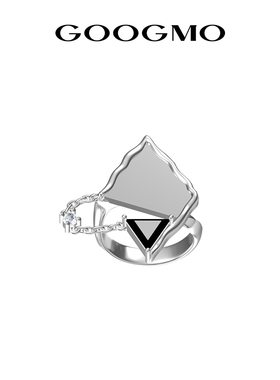 【鞠婧祎同款】GOOGMO眸影镜面戒指女小众设计高级感时尚个性指环
