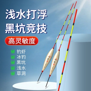 打浮芦苇浅水漂草洞短漂醒目高灵敏轻口钓鱼漂野钓黑坑短脚漂冰钓