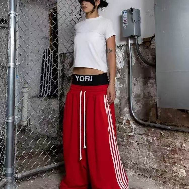 YORI新款2027高腰双色腰冰瓷棉丝滑透气抗菌运动印花平角内裤男女