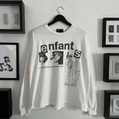 现货 型boxy长袖 ERD自主忧郁 版 富二代23fw绅士人像印花经典