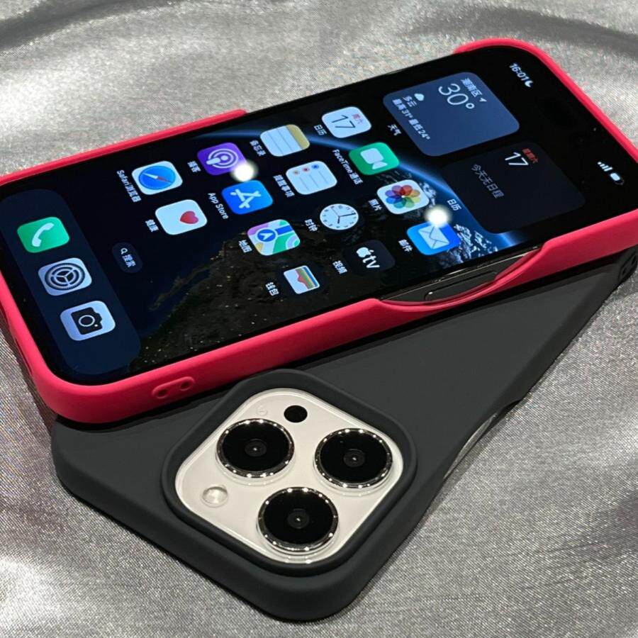 适用iPhone15Promax半包手机壳14plus超薄简约纯色12/13磨砂软11硅胶高级感x/xs防指纹保护套11情侣款防摔14