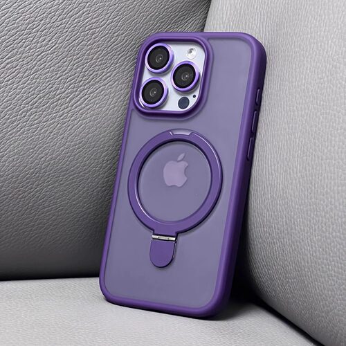 支架壳适用苹果16pm手机壳15磁吸支点壳iPhone14Promax灰色Magsafe支架13高级感12新款情侣透明15pro磨砂肤感