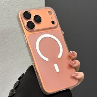 适用苹果17promax手机壳iPhone17超薄磨砂硬壳17pro自带镜头膜17Air亚克力17pm防指纹17全包防摔简约高级感套