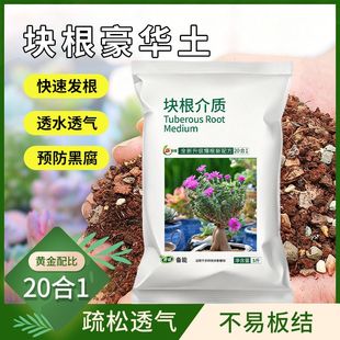 块根专用土块根专用颗粒土蓬松土壤混合养花通用型高端肉肉铺面石