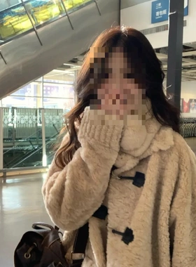 韩系翻领甜美温柔奶fufu羊羔毛外套女皮毛一体毛绒绒大衣秋冬加厚