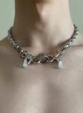 【瓷狩STORE】小众设计感水滴吊坠项链女ins风简约百搭锁骨链