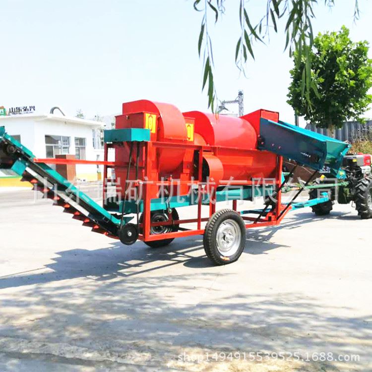 自动装袋花生摘果机干湿两用花生果秧分离机脱果花生去秧打果机