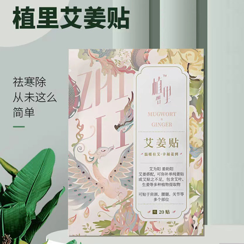 植里艾姜贴足贴姜贴养生睡贴(80贴/盒,20贴/袋)