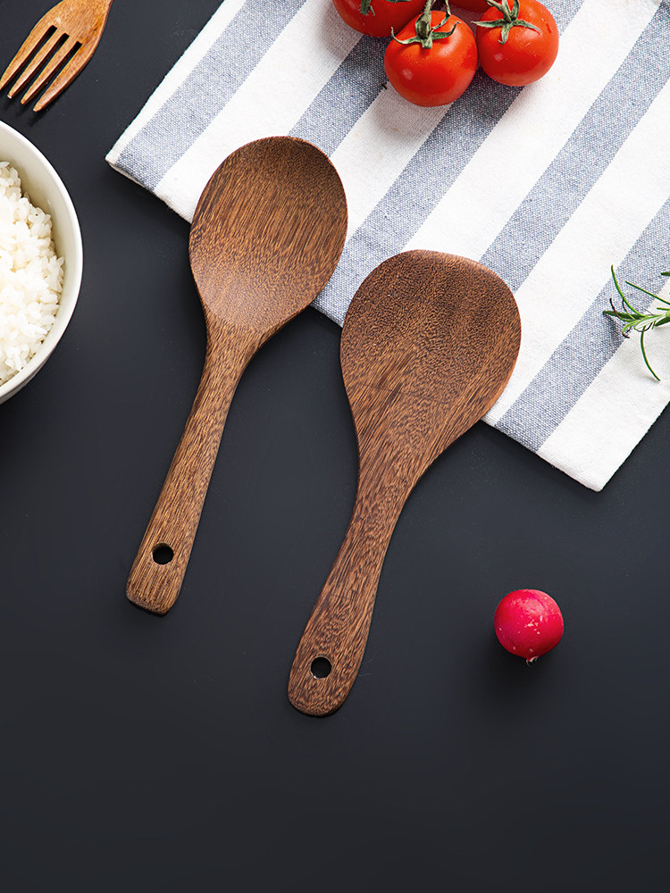 鸡翅木饭勺家用木质不粘米长柄锅铲勺电饭煲盛饭专用木勺子