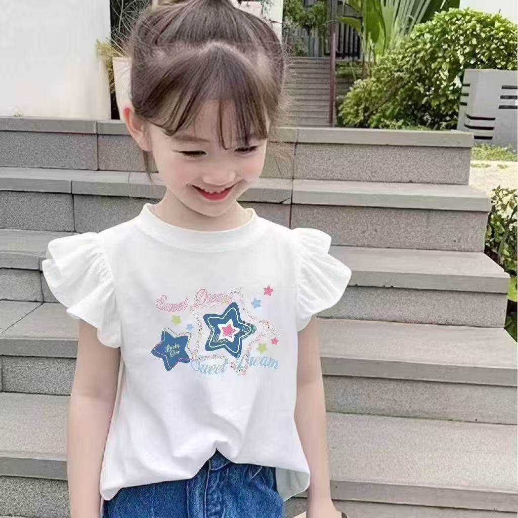 口袋虎女童短袖t恤上衣纯棉图片