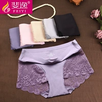 Fei Yi ba đồ lót liền mạch phụ nữ ren bông cotton eo băng lụa nữ đồ lót thoáng khí boyshort - Giống cái quần lót nữ thun lạnh