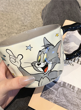 猫和老鼠联名马克杯女高颜值可爱情侣水杯家用早餐陶瓷杯生日礼物