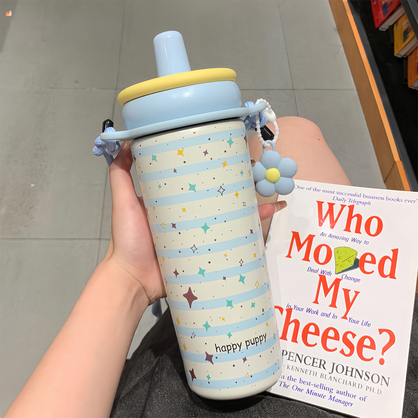 保温杯女大容量高颜值吸管杯子