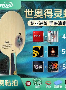 世奥得乒乓球拍蝴蝶王同结构灵蛇献瑞乒乓底板外置碳素纤维底板