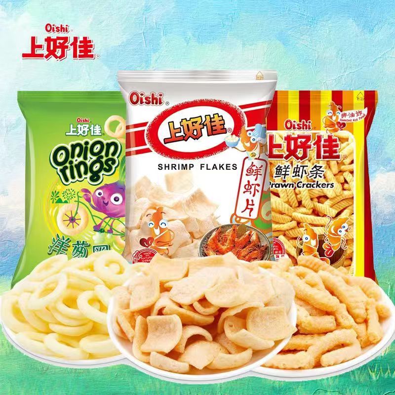 上好佳60g装虾片虾条洋葱圈零食