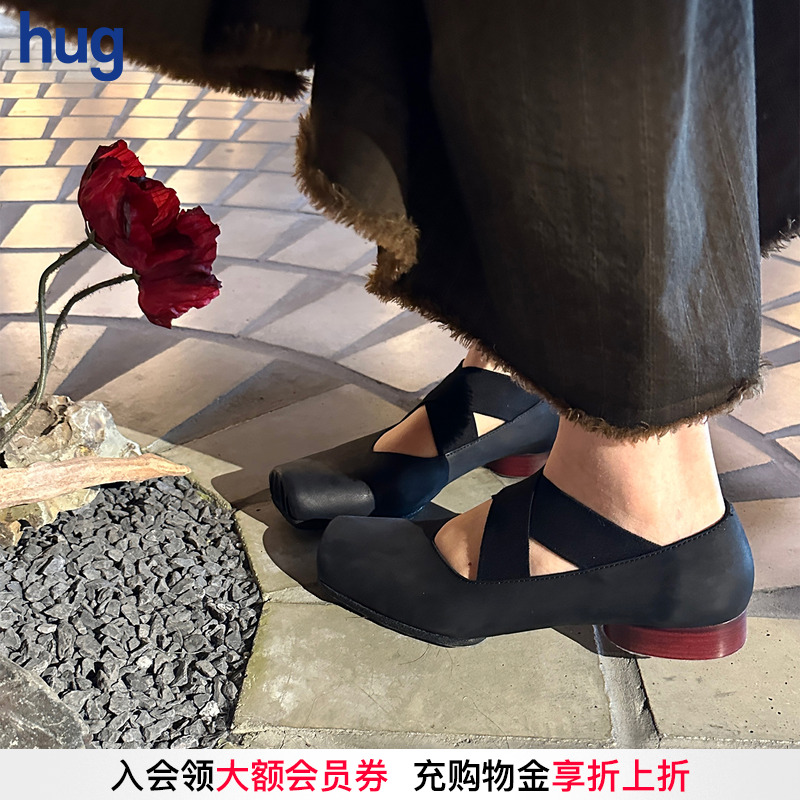 UMAWANG25秋冬新款牛皮芭蕾鞋