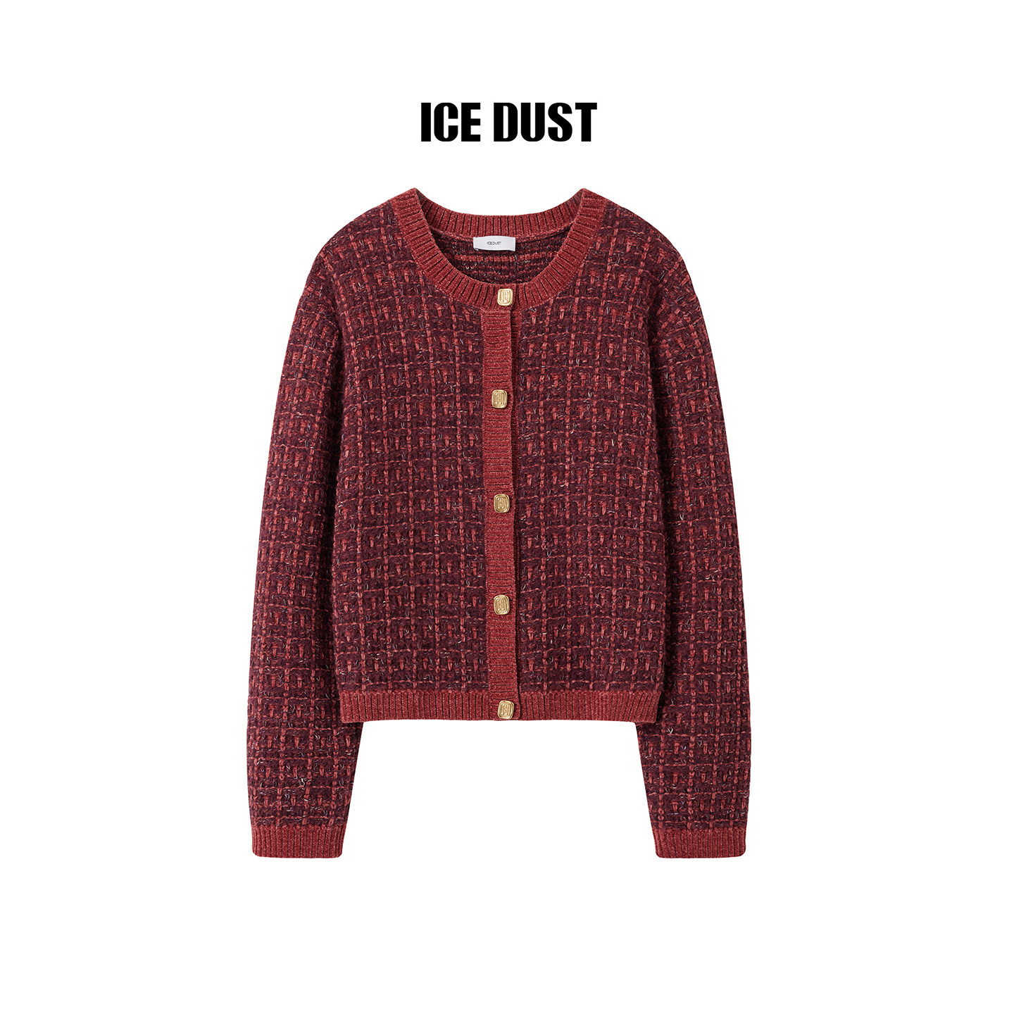 ICEDUST方扣小香风毛衫外套