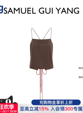 【SAMUEL Gui YANG】hug 2026早春新款吊带系带抹胸上衣
