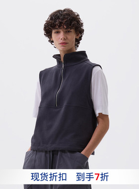 【MARGARET HOWELL】hug 2025英国MHL卫衣马甲拉链无袖收腰套头衫