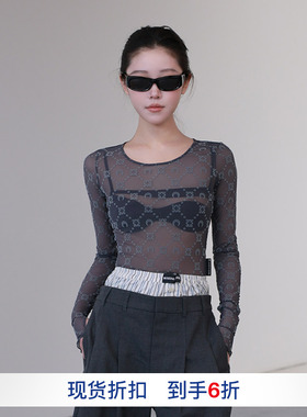 【MARINE SERRE】hug 2025月亮印花网纱上衣