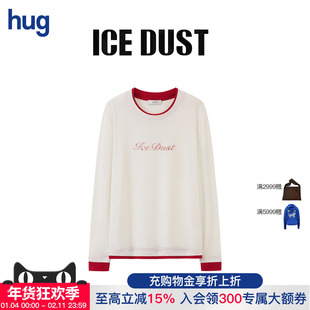 【ICE DUST】hug 2026早春新款撞色假两件T恤icedust