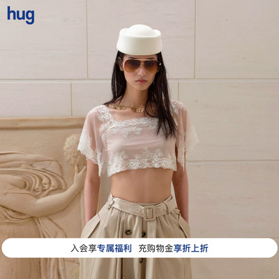 CelloSonata蕾丝小飞袖上衣