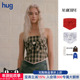 hug2025新尼斯假日格纹抹胸蝴蝶结修身 现货 MARCHEN 吊带上衣