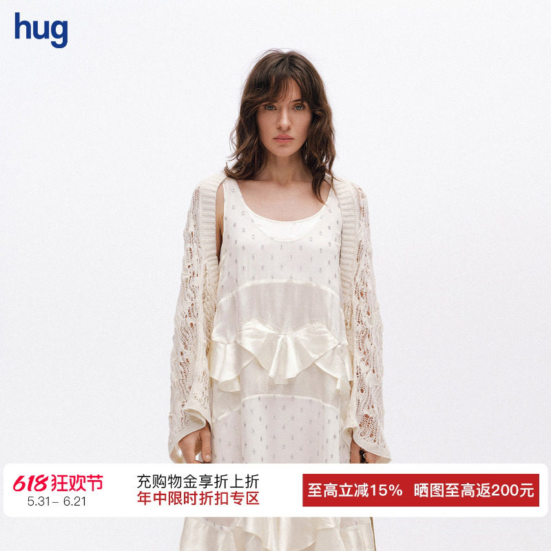 【ICE DUST】hug 2026夏新钩花镂空廓形开衫