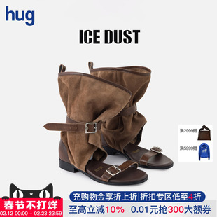 【ICE DUST】hug 2026早春新款做旧擦色堆堆凉靴icedust