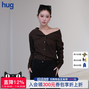 hug LEGACY OUR 一字領襯衣 圍領長袖 襯衫 2025早春新款