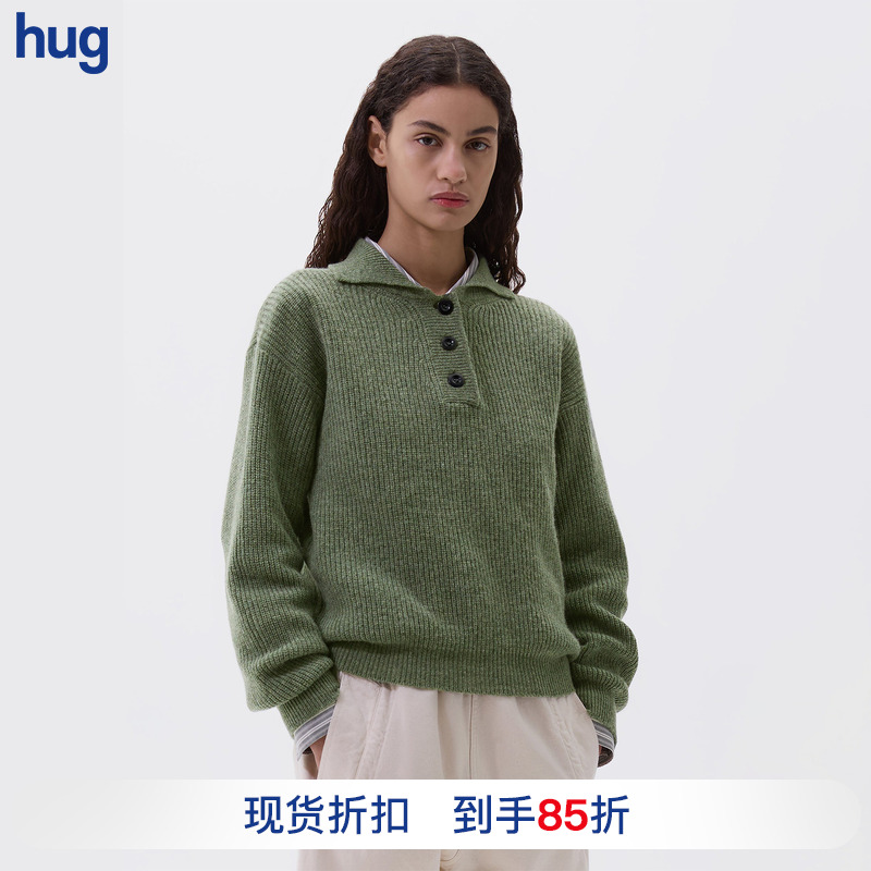 MHL25秋新款翻领针织长袖POLO衫