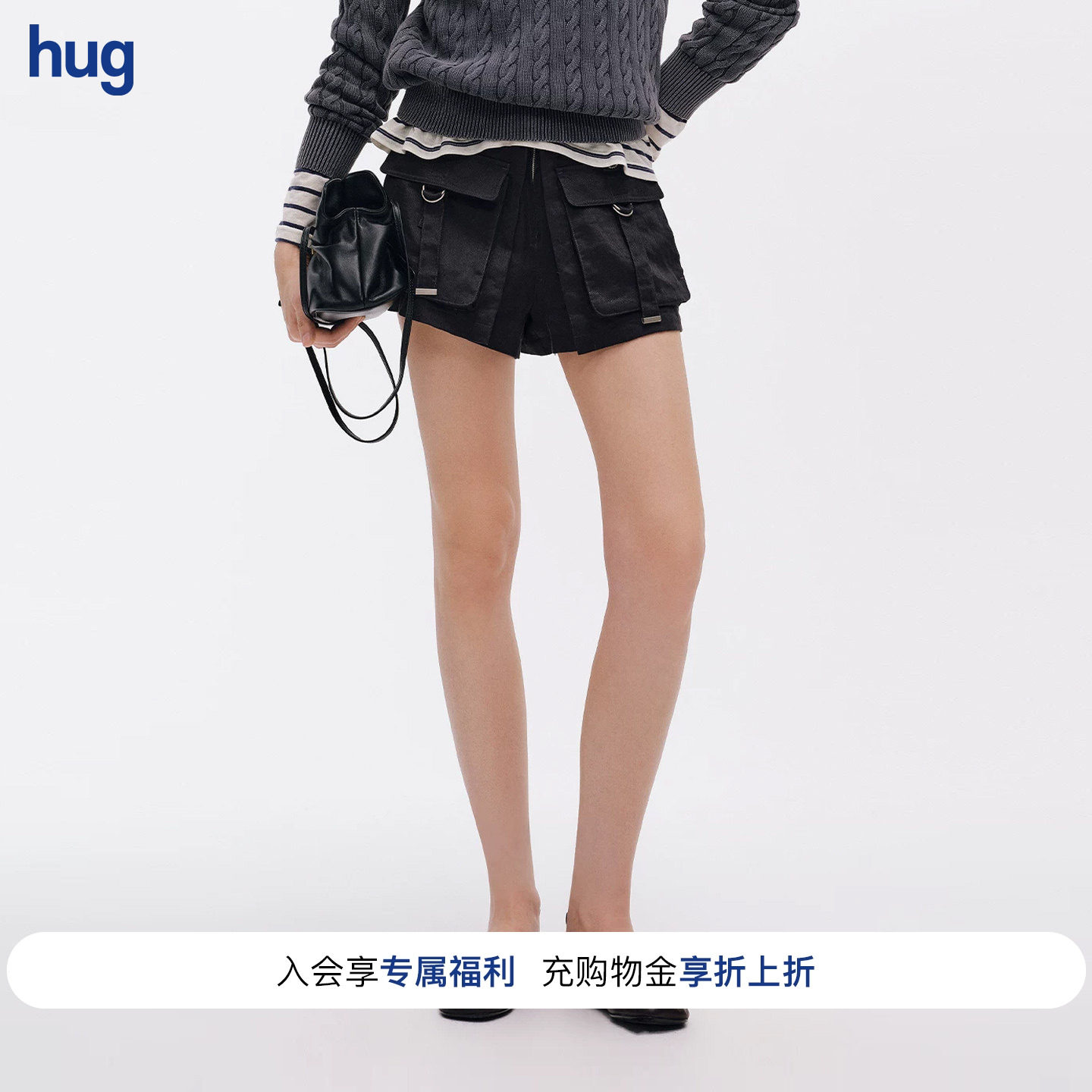 ICEDUST纯色休闲工装短裤