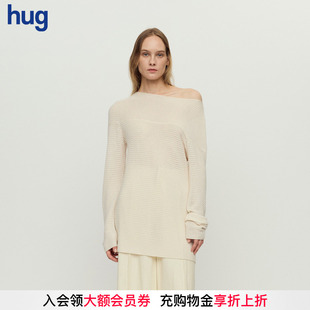 LOUNGE米色精纺针织长袖 2026早春新款 hug 上衣 RUOHAN